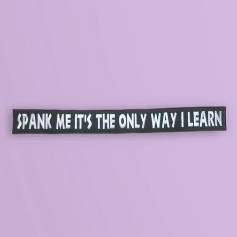 "Spank me it's the only way I learn" hysterically funny biker Rocker emb…
